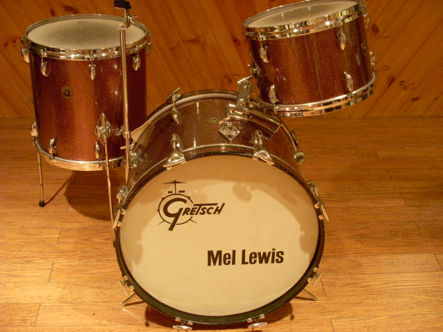 Gretsch 20/12/14" Mel Lewis' Burgundy Sparkle Drum Set